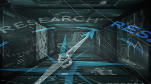 Futuristic Network Animation Finance Concept with Research Theme