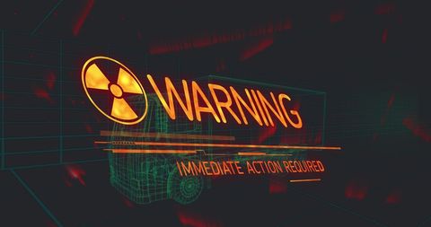 3d warning sign over grid with futuristic car model - Download Free Stock Images Pikwizard.com