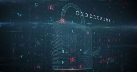 Cybersecurity Concept: Digital Padlock with Data Cryptography - Download Free Stock Images Pikwizard.com