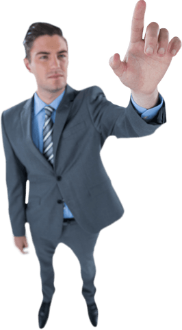businessman interacting with transparent futuristic digital screen - Download Free Stock Videos Pikwizard.com