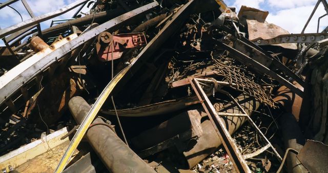 Close-Up View of Metal Junk in Scrapyard - Download Free Stock Images Pikwizard.com