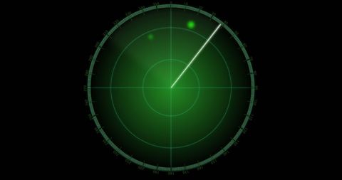 Radar Screen Displaying Active Signals on Black Background - Download Free Stock Images Pikwizard.com