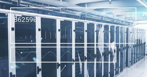 Innovative Data Processing Over Rows of Computer Servers - Download Free Stock Images Pikwizard.com