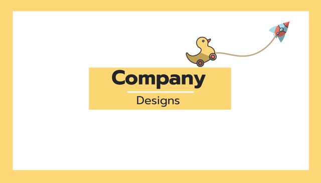 Playful Logo Design Featuring Duck on Wheels and Rocket Kite - Download Free Stock Templates Pikwizard.com