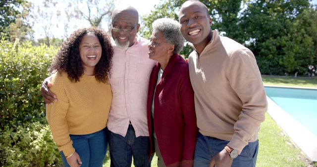 Happy Multigenerational African American Family Gathering Outdoors in Daylight - Download Free Stock Images Pikwizard.com