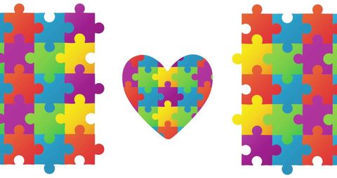 Colorful Puzzle Pieces for Autism Awareness - Download Free Stock Images Pikwizard.com