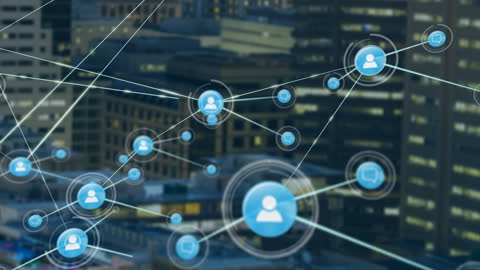 Digital Connections Networking Across Urban Landscape