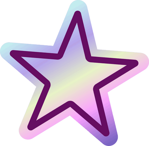 colorful gradient star with purple outline on transparent background - Download Free Stock Videos Pikwizard.com