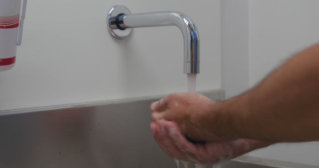 Person Washing Hands Under Running Water from Modern Faucet - Download Free Stock Images Pikwizard.com