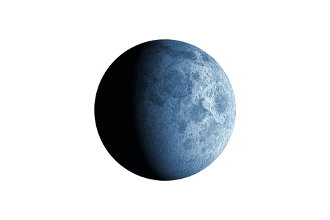 Blue Moon Vector Illustration on Transparent Background - Download Free Stock Videos Pikwizard.com
