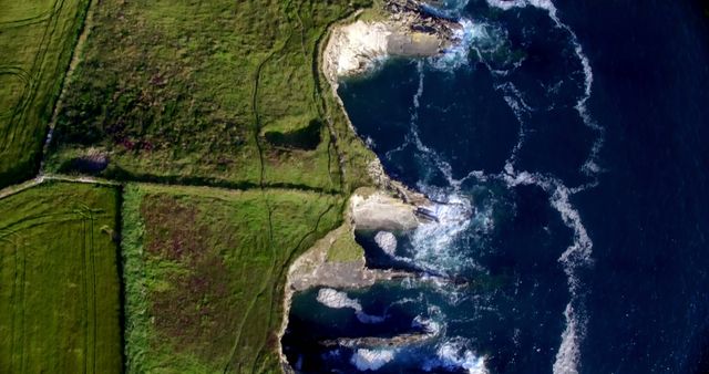 Aerial of beautiful coastline 4k - Download Free Stock Photos Pikwizard.com
