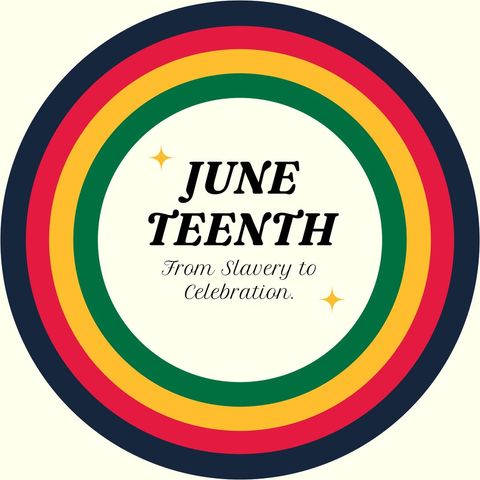 juneteenth freedom celebration graphic with colorful circles - Download Free Stock Templates Pikwizard.com