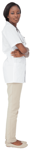 Confident Young Nurse with Arms Crossed on Transparent Background - Download Free Stock Videos Pikwizard.com