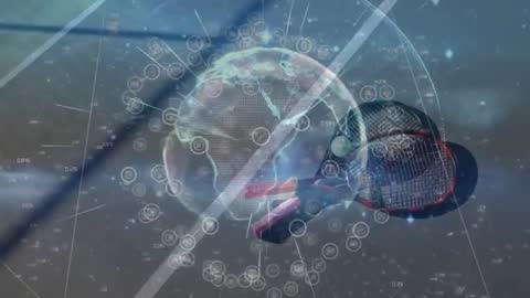 Innovative Tennis Cognitive Data Overlays with Futuristic Globe