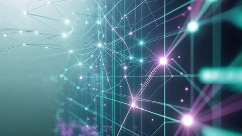 Futuristic 3D Digital Network with Glowing Nodes and Lines - Download Free Stock Images Pikwizard.com