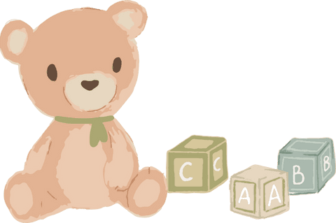 transparent watercolor teddy bear with abc blocks, whimsical nursery art - Download Free Stock Videos Pikwizard.com