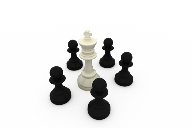 Transparent Chess Strategy: White King Surrounded by Black Pawns - Download Free Stock Videos Pikwizard.com