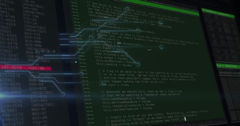 Digital Data Processing with Code Display Visualization - Download Free Stock Images Pikwizard.com