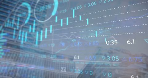 Digital Financial Data on Urban Background - Download Free Stock Images Pikwizard.com