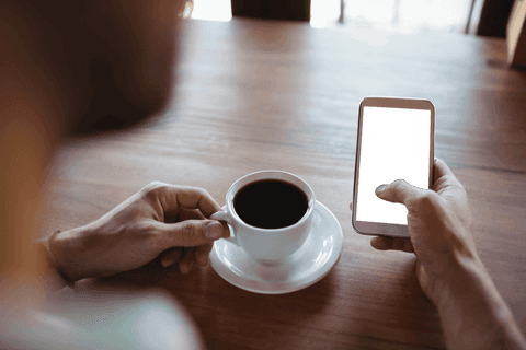 Transparent Smartphone with Coffee and Hand Overlay - Download Free Stock Videos Pikwizard.com