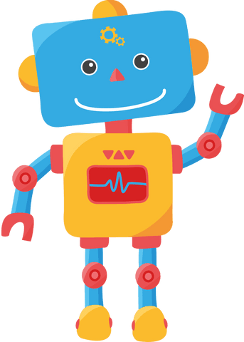 cute colorful robot illustration on transparent background - Download Free Stock Videos Pikwizard.com