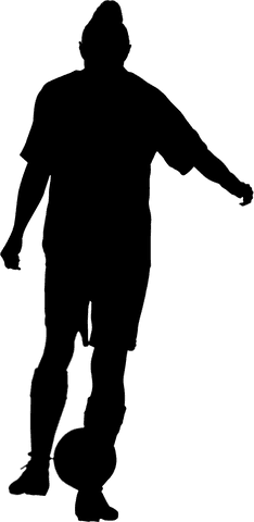 Transparent Silhouette of Male Football Player Vector Illustration