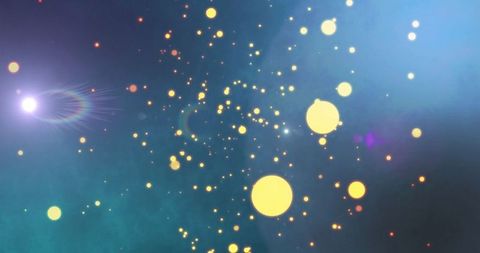 Abstract Luminescent Orbs in Cosmic Night Sky