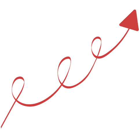 Curvy Red Arrow on Transparent Background for Infographics - Download Free Stock Videos Pikwizard.com