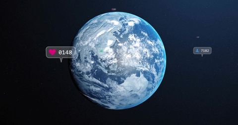 Planet Earth Social Media Interactive Analytics in Space