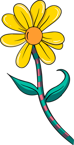 vibrant cartoon yellow flower on transparent background - Download Free Stock Videos Pikwizard.com