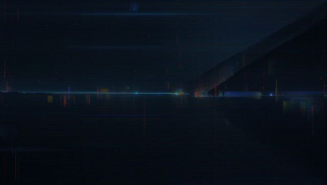 Cyberpunk digital glitch screen in futuristic design