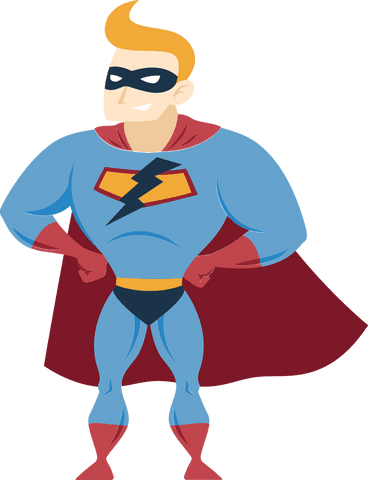 smiling superhero illustration on transparent background - Download Free Stock Videos Pikwizard.com