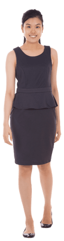 Transparent Background Asian Businesswoman Smiling and Walking