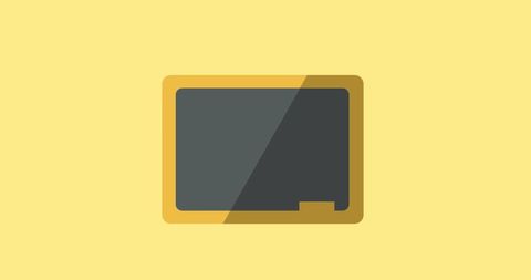 Minimalist Blackboard on Yellow Background - Download Free Stock Images Pikwizard.com