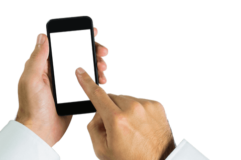 Caucasian Man Using Smartphone on Transparent Background - Download Free Stock Videos Pikwizard.com
