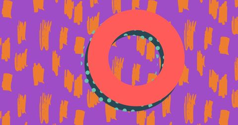 Abstract Ring Pattern on Vibrant Purple Background