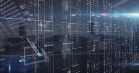 Futuristic Digital Interface with Data Streams and Network Connections - Download Free Stock Images Pikwizard.com