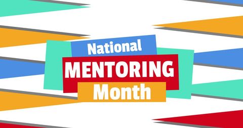 Colorful National Mentoring Month Celebration Poster - Download Free Stock Images Pikwizard.com