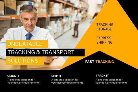 Confident Manager Promotes Reliable Logistics Services in Warehouse - Download Free Stock Templates Pikwizard.com