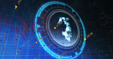 Russian Ruble Symbol Glowing on Digital Security Interface - Download Free Stock Images Pikwizard.com