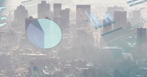 Urban Economic Analysis Illustration with Financial Overlays