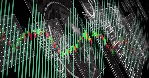 Dynamic 3D Virtual Data Visualization with Financial Charts