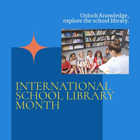 International School Library Month Celebration Design - Download Free Stock Templates Pikwizard.com