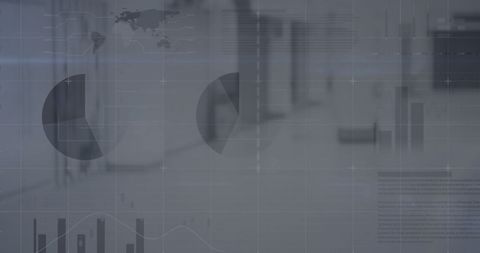 Abstract Financial Data Overlay in Modern Office - Download Free Stock Images Pikwizard.com