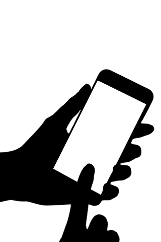 Transparent Smartphone Silhouette Displaying Digital Communication