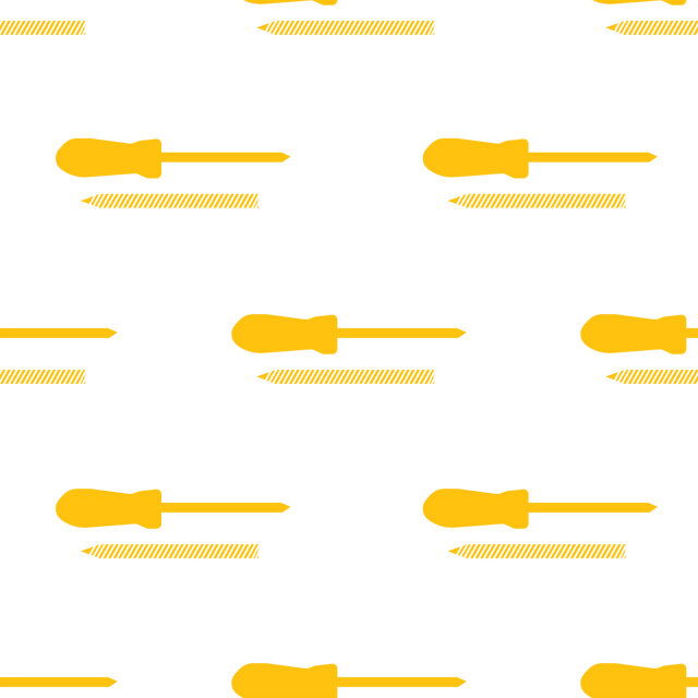 Pattern of Yellow Screwdrivers and Pencils on Transparent Background - Download Free Stock Videos Pikwizard.com