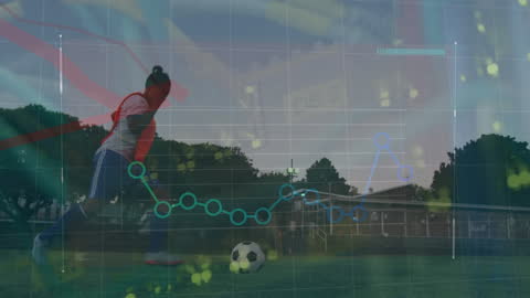 Digital Sports Analytics Over Youth Soccer Field Scene
