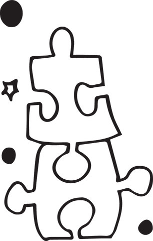 creative puzzle outline on transparent background vector illustration - Download Free Stock Videos Pikwizard.com