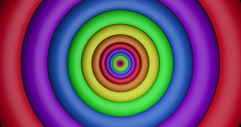 Vibrant Rainbow Concentric Circles Animation Loop - Download Free Stock Images Pikwizard.com
