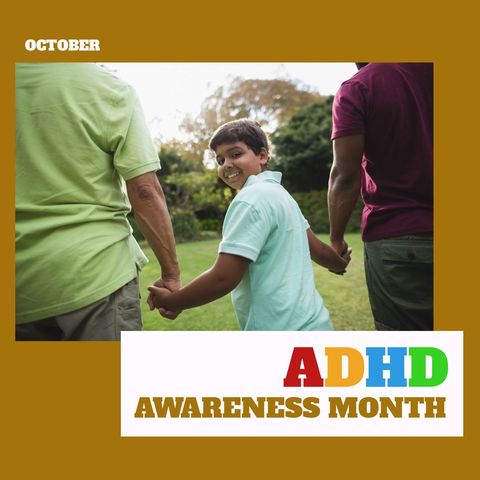 family celebrating adhd awareness month outdoors - Download Free Stock Templates Pikwizard.com